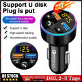 Bluetooth FM Transmitter Auto MP3 Player 2 USB Stick KFZ AUX Zigarettenanzünder