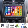 9" Carplay Android 14 4+64G GPS RDS Cam Für VW GOLF 5 6 Passat Tiguan Autoradio