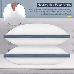 Bedstory 2er Set Kopfkissen 80x80cm komfort 3D&7D Mikrofaser Hotel Kissen Weich 
