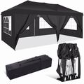 Pavillon 3x6m Partyzelt Stabil Wasserdicht UV-Schutz 50+ Gartenpavillon Festzelt