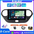 DAB+ 4G+64G Autoradio Android 14 Carplay GPS für Hyundai i10 II BA IA 2013-2019