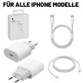 ORIGINAL Apple 20W USBC Adapter Netzteil & iPhone  X bis 17 Pro Max 1m2m Kabel