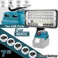 Akku LED Arbeitsleuchte Für Makita 18v-100W Led Baustrahler Akku lampe mit 2USB