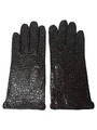 ROECKL Leder Handschuhe Damen Gr. 7.5 Schwarz Elegant Seidenfutter Luxus