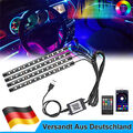 4x LED RGB Innenraumbeleuchtung KFZ Auto Ambiente Fußraumbeleuchtung mit Control
