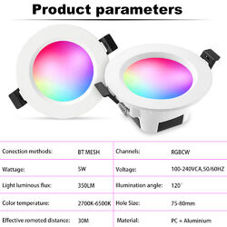 WIFI Bluetooth LED Decken-Einbauleuchte Einbaustrahler Panel Bodeneinbaustrahler