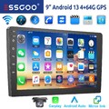 9'' 2 DIN Autoradio Android 13 4+64G Carplay GPS Navi RDS Bluetooth WIFI Kamera