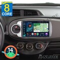 4+64G Android 14 Autoradio GPS CarPLAY WiFi DSP FM 4G Für Toyota Yaris 2011-2018