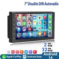Doppel 2 DIN Android 14 2+32G Carplay Autoradio GPS NAVI WiFi RDS Bluetooth USB