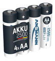 ANSMANN NiMH Akku Mignon AA Typ 2500 (min. 2400 mAh) maxE 4er Blister