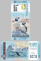 Grönland / Greenland 1 Krone Souvenirschein 2025 Papageitaucher UV Hologramm