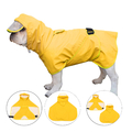 Hunderegenmantel mit transparenter Kapuze, Poncho-Regenjacke für kleine und O1G8