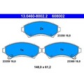 Bremsbelagsatz Scheibenbremse ATE 13.0460-8002.2 für Opel Pontiac Chevrolet