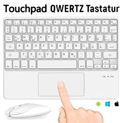 Wireless Tastatur Keyboard Kabellos Touchpad mit Maus Für Tablet PC iPad Handy