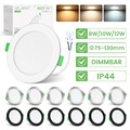 6X LED Einbaustrahler Set Rund Dimmbar Ultra Flach Slim Deckenspot Einbauleuchte
