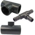 PVC T-Stück 90 Grad PVC-U Klebefitting Klebemuffe Schlauchtülle