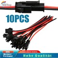 10x Auto Stecker 2 Polig Steckverbindung Steckverbinder Wasserdicht KFZ Kabel DE