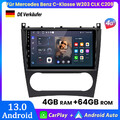 Für Mercedes Benz C-Klasse W203 CLK C209 Carplay Android13 Autoradio 8-Core 64GB