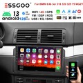 6+128GB 9" Autoradio Für BMW 3er E46 8 Kern Android 14 WIFI CarPlay GPS Navi DSP