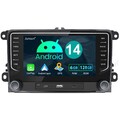 SWC CarPlay 6+128GB Android 15 Autoradio Navi Für VW Caddy T6 Crafter Polo Skoda