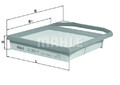 Luftfilter Filtereinsatz LX 2841/7 MAHLE für MERCEDES-BENZ E-KLASSE Coupe SL GLC