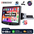 8-Kern Android 14 Carplay Autoradio 6+128G 1 DIN GPS 360° Drehbar Bildschirm KAM