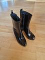 Tamaris Damen Stiefeletten Stiefel Schwarz Gr 38 NEU Lack 