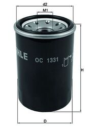 MAHLE ORIGINAL OC1331 Ölfilter für ALFA