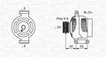 MAGNETI MARELLI LICHTMASCHINE GENERATOR 90A passend für FIAT 500 DOBLO FIORINO