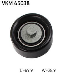 SKF 2x Umlenk-/Führungsrolle Keilrippenriemen VKM 65038/2x 69,9mm für HYUNDAI 5