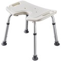 Duschstuhl Badestuhl Duschhocker Badhocker Höhenverstellbar 37-51cm Alu&Plastik