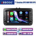 7" Carplay Autoradio Android 13 32G GPS Nav FM RDS Für VW GOLF 5 6 Passat Touran