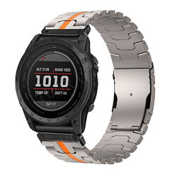 26mm Titan Metall Armband für Garmin Fenix 8 7X Solar 6X Pro 5X Plus 3 Quick Fit