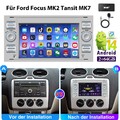 DAB+ 64G Android 14 Autoradio Carplay Navi Für Ford Focus C/S Max Transit Fiesta