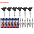 6x TOPRAN Zündspule +6x NGK Zündkerze Iridium IX passend für BMW 3er Coupe E46