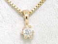Solitär Brillant Anhänger 585 Gelbgold 14Kt Gold 1 Brillant 0,10ct TW Si