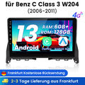 6+128GB Für Benz C Class W204 S204 9" Android 13 Carplay Autoradio GPS NAVI WiFi