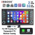 DAB+ Für VW Touareg Multivan V Carplay Autoradio Android 14 GPS RDS 64G WiFi KAM