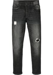 Slim Fit Stretch-Jeans Used Effekten Straight Gr W33/L32 Schwarz Herren-Hose Neu