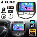 2+32GB Android 14 AutoRadio Carplay Navi Mit DAB+ Kam für Honda Jazz Fit 2001-08
