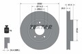 2x TEXTAR Bremsscheibe 92133905 für HYUNDAI KIA