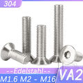 Senkkopfschrauben DIN 7991 M1-M16 Edelstahl A2 V2A VA Senkkopf Innensechskant