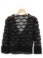 Vera Mont Strickjacke Cardigan S Schwarz Elegant Fransen