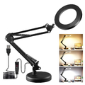 2-in-1 72LED Lupe Lupenleuchte Schreibtischlampe mit Licht 10 Fache Vergrößerung