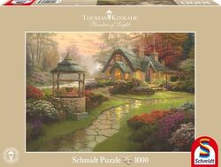 Schmidt Puzzle 58463 Thomas Kinkade, Haus mit Brunnen, 1000 Teile, ab 12 Jahre