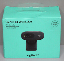 Logitech Webcam C270 HD 720p 1280x720 Pixel 30 FPS USB schwarz 960-001063 NEU