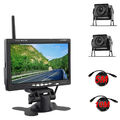 2x Rückfahrkamera mit 7 Zoll Monitor Rückfahrsystem for LKW Bus Funk 12-24V DE