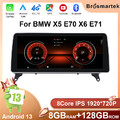 12.3" Android 13 Autoradio DAB+ CarPlay 128GB GPS Navi Für BMW X5 E70 X6 E71 CCC