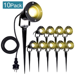 2-10X LED Gartenstrahler IP65 Außenstrahler Schwenkbar Außen mit Erdspieß GU10