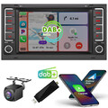 4+64G 7" Android 13 Radio Carplay GPS Mit DAB+Kamera Für VW T5 Touareg 2004-2009